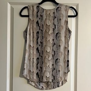 Equipment Snake Print Sleeveless Top